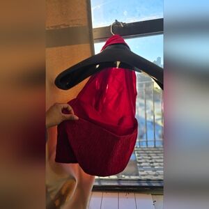 Haulter Neck Red Cotton Top